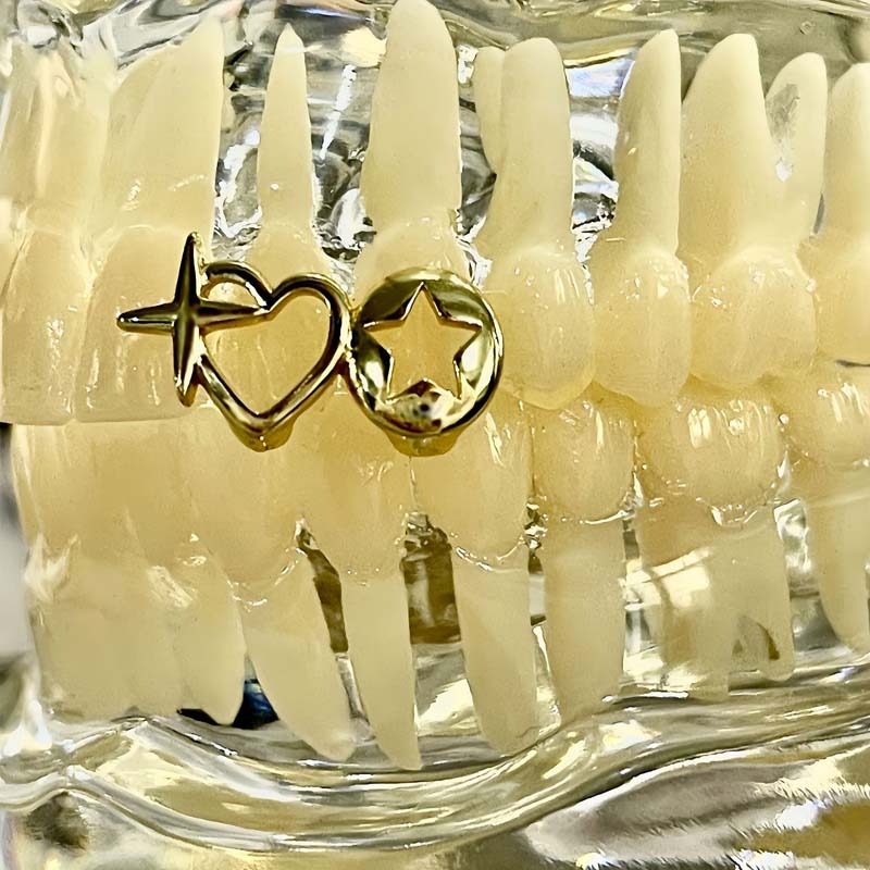 Punk hip hop oco coração dente - Men Accessories H&M avaliação e preço